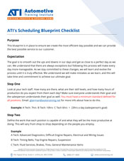 ATI's Scheduling Blueprint Checklist
