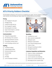 ATI's Priority Robbers Checklist