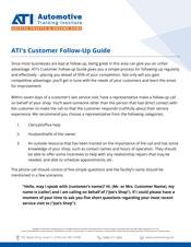 ATI's Customer Follow-Up Guide