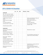 ATI's COVID-19 Checklist