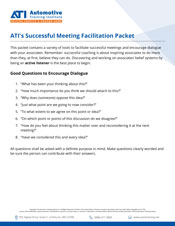 ATI's Successful Meetings Facilitation Packet